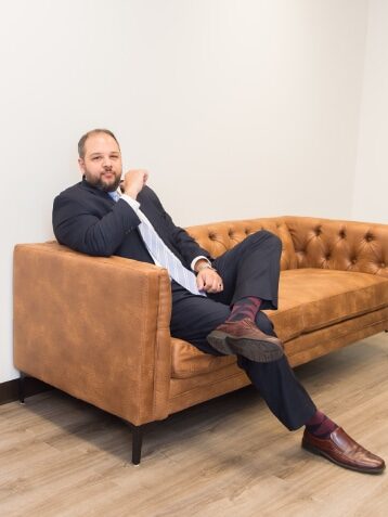 Chad Ikerd at the Ikerd Law Firm office in Lafayette